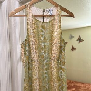 Bar III Green and Gold Halter Maxi Sundress